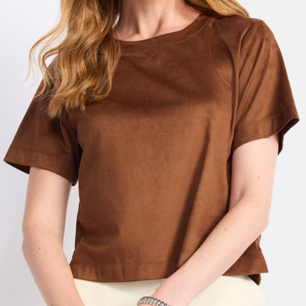 Steve Madden Faux Suede Ezra Top